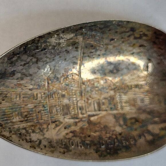 1933 Chicago Century of Progress East View Admin Building Silver Souvenir Spoon - Picture 3 of 6